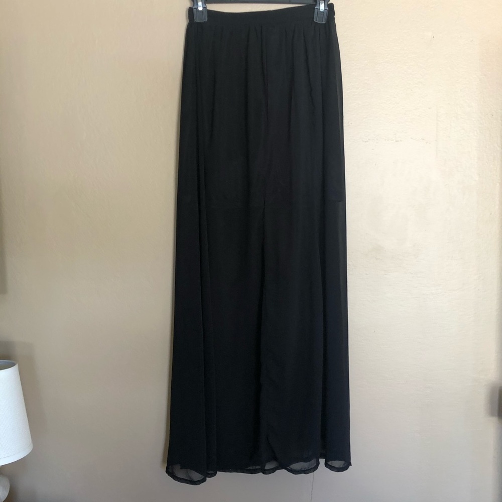 Black sheer maxi skirt.
